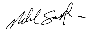 signature of Mike Saxton