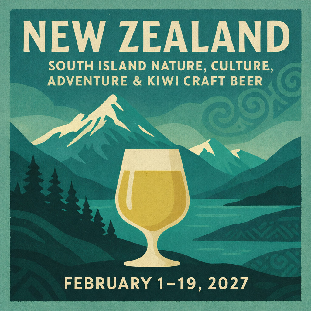New Zealand South Island craft beer and adventure tour